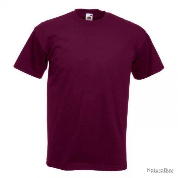 T shirt uni Super Premium Fruit Of The Loom Rouge