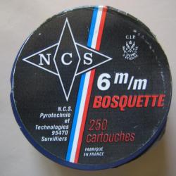 Boîte de 250 cartouches 6mm Bosquette