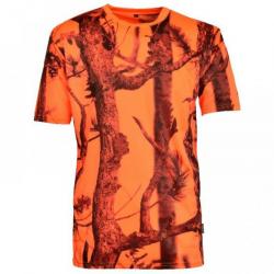 TEE SHIRT GHOST CAMO ORANGE FLUO - TAILLE S - PERCUSSION