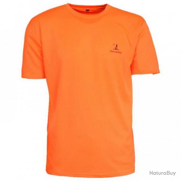 TEE SHIRT ORANGE FLUO - TAILLE L - PERCUSSION
