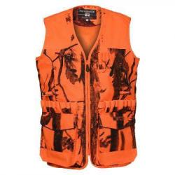 DESTOCKAGE !!  GILET DE CHASSE PERCUSSION STRONGER GHOSTCAMO BLAZE ET BLACK TAILLE L