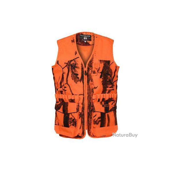 DESTOCKAGE !!  GILET DE CHASSE PERCUSSION STRONGER GHOSTCAMO BLAZE ET BLACK TAILLE L