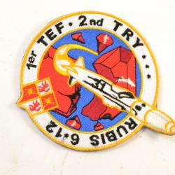 Patch / insigne tissu avion aviation RUBIS 6.12 1er TEF 2nd TRY Armée Française