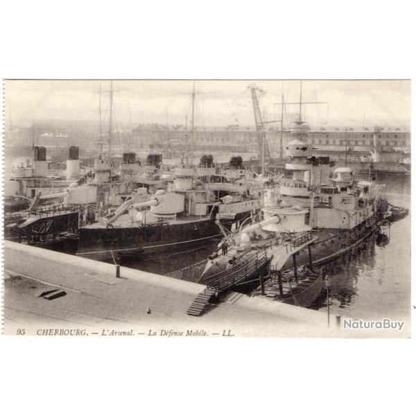 CPA - Marine Militaire -CHERBOURG - L'Arsenal - La Dfense Mobile-N1349