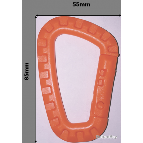 MOUSQUETON ABS - ORANGE - 85x55