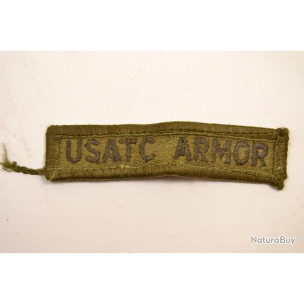 ancien insigne tissu US ARMY USATC ARMOR