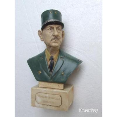 Buste Du Général De Gaulle - Bronzes, Statues Et Sculptures Militaria ...