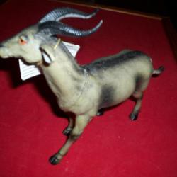 bete à corne africaine genre antilope voir bubale , figurine plastique 20 cm.  exposition,collection
