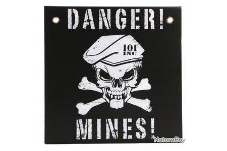 Panneau Danger Mines Noir Blanc 101 Inc Signalisation