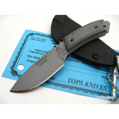 Couteau TOPS El Pionero Tan Lame Acier Carbone 1095 Manche Micarta Etui Kydex Made Usa Tpelpo01 Item 10508276