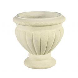 Vase 881 blanc  Grandon - Ø 22,5 cm en pierre reconstituée REF050881