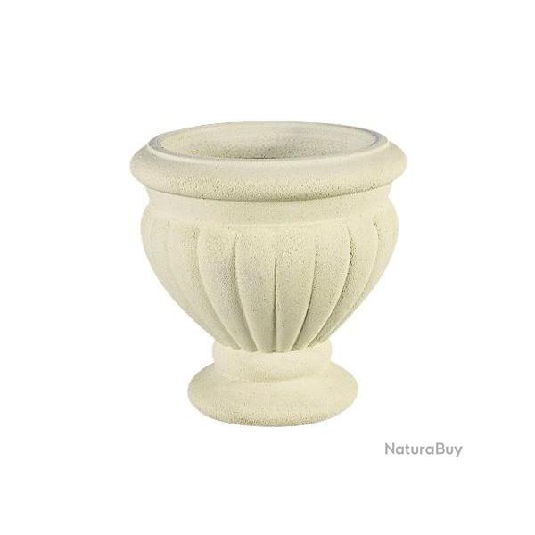 Vase 881 blanc  Grandon -  22,5 cm en pierre reconstitue REF050881