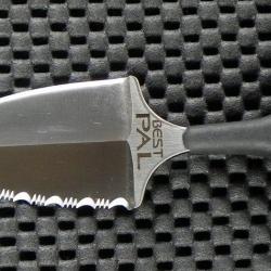 Couteau Push Dagger Cold Steel Best Pal 50/50 Acier AUS-8 Serrated Manche Black long Kray-Ex CS43XLS