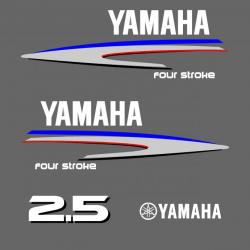 1 kit stickers YAMAHA 2.5 cv serie 2 pour capot moteur hors bord bateau autocollants decals