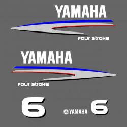 1 kit stickers YAMAHA 6 cv serie 2 pour capot moteur hors bord bateau autocollants decals