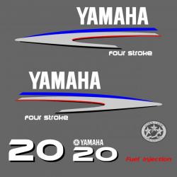 1 kit stickers YAMAHA 20 cv serie 2 pour capot moteur hors bord bateau autocollants decals