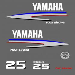 1 kit stickers YAMAHA 25 cv serie 2 pour capot moteur hors bord bateau autocollants decals