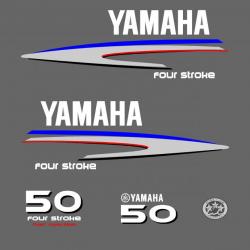 1 kit stickers YAMAHA 50 cv serie 2 pour capot moteur hors bord bateau autocollants decals