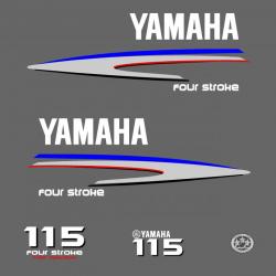 1 kit stickers YAMAHA 115 cv serie 2 pour capot moteur hors bord bateau autocollants decals