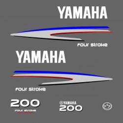 1 kit stickers YAMAHA 200 cv serie 2 pour capot moteur hors bord bateau autocollants decals