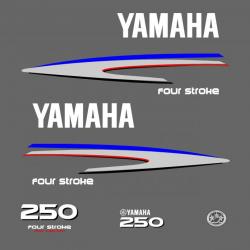 1 kit stickers YAMAHA 250 cv serie 2 pour capot moteur hors bord bateau autocollants decals