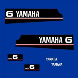 1 kit stickers YAMAHA 6cv serie 5 pour capot moteur hors bord bateau autocollants decals