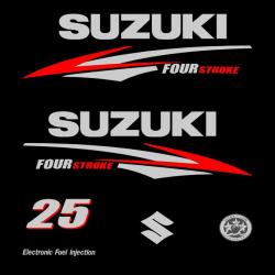 1 kit stickers SUZUKI 25cv serie 2 pour capot moteur hors bord bateau autocollants decals