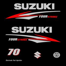 1 kit stickers SUZUKI 70cv serie 2 pour capot moteur hors bord bateau autocollants decals