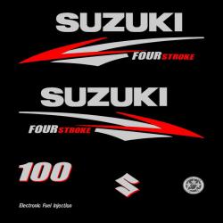 1 kit stickers SUZUKI 100cv serie 2 pour capot moteur hors bord bateau autocollants decals