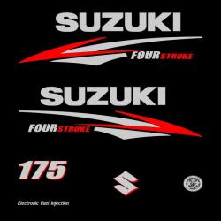 1 kit stickers SUZUKI 175cv serie 2 pour capot moteur hors bord bateau autocollants decals