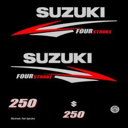 1 kit stickers SUZUKI 250cv serie 2 pour capot moteur hors bord bateau autocollants decals