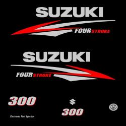 1 kit stickers SUZUKI 300cv serie 2 pour capot moteur hors bord bateau autocollants decals
