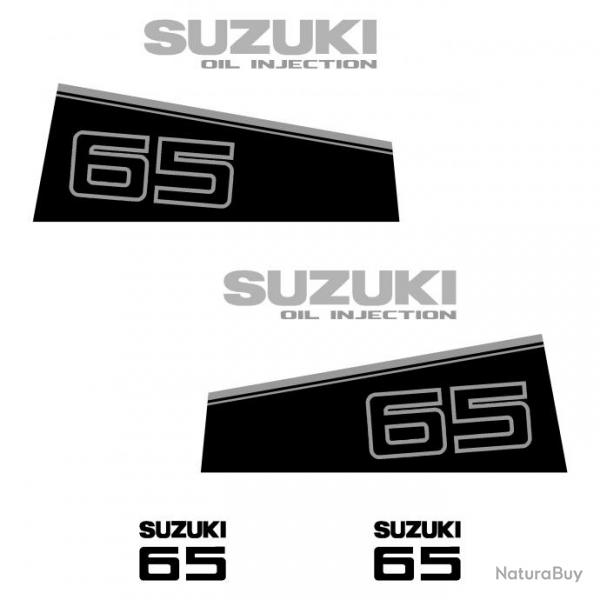 1 kit stickers SUZUKI 65cv serie 3 pour capot moteur hors bord bateau autocollants decals
