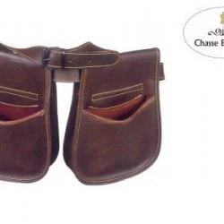 Cartouchière ceinture cuir Ebène Chasse Elegance - CE309