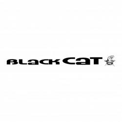 sticker BLACK CAT ref 1 matériel pêche capot moteur hors bord bateau autocollants decals