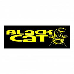 sticker BLACK CAT ref 3 matériel pêche capot moteur hors bord bateau autocollants decals