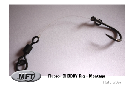 MFT® - Montage Carpe - Fluorocarbon - Choddy Rig - Hameçon N°8