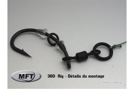 MFT® - Montage Carpe Type 360° - Hameçon n° 8 - Bas de ligne