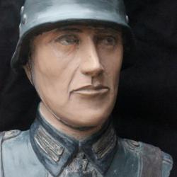 Buste d'un Soldat Allemand sur socle (Fabrication artisanale Française)