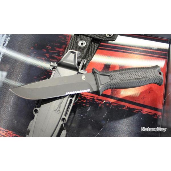 Couteau Tactical/Survival Gerber Strongarm Acier 420HC Manche Fibre de Glass Made InUSA G1060