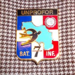 INSIGNE TERRE / OPEX: " UNPROFOR / BAT. INF. / 7èD B / 17O è R I . numeroter