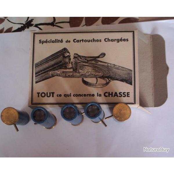LOT DE 10 CART CAL 20 A BROCHE CHARGEES A LA CHEVROTINE