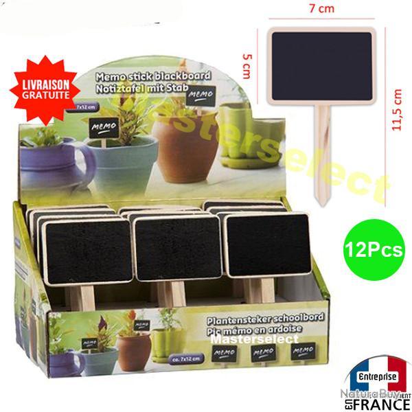 12 Pics Memo Plaque Ardoise Etiquette Pour Plantes Potager De Jardin Bois Tronconneuses 3506535