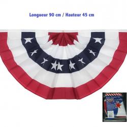Drapeau  independence coton et polyester USA plissé