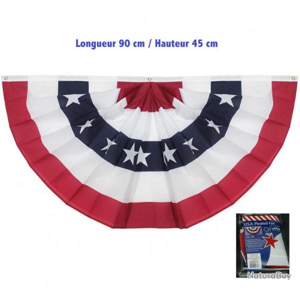 Drapeau  independence coton et polyester USA pliss