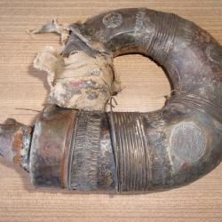 poire à poudre afrique du nord XIXè confection ancienne à restaurer légèrement en l'état
