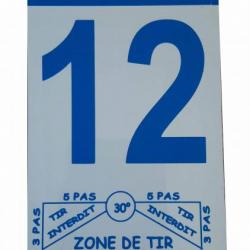 Numéro de poste ou battue - 1 à 12 - Bleu