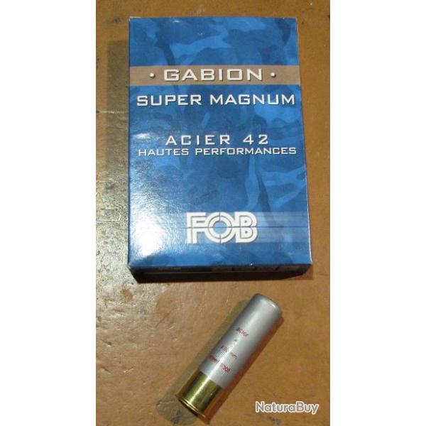Boite de 10cartouches Fob Gabion Super Magnum 12/89, Acier 42 , Numero 1