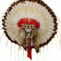Offrez cette Coiffe indienne Navajo de 36 pouces  Made in USA ( Mod.GOLDEN TEAR )