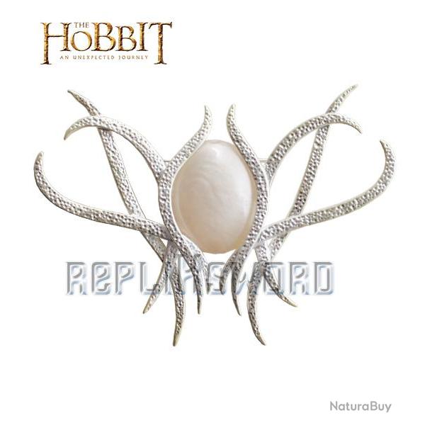 Le Hobbit Galadriel Broche Bijou Plaque Argent NN1232 Repliksword